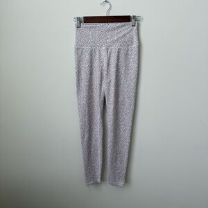 AllFenix Brown and White Micro Leopard Print Leggings Size Small